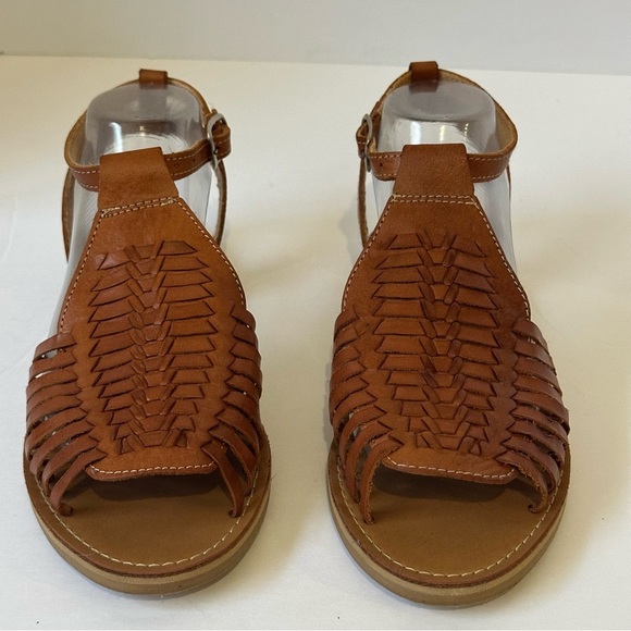 Leather Huarache Sandals Umma Sandals Chestnut size US 10 - Picture 10 of 11